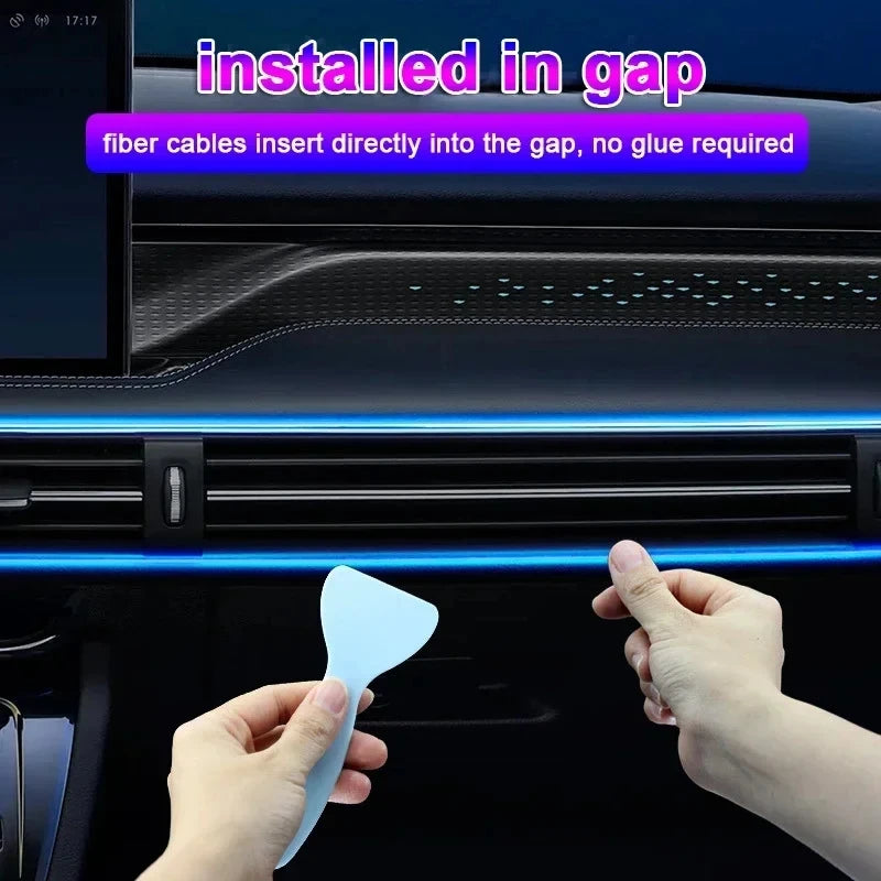 2M-5M RGB Car Interior LED Light Strip (USB + App Control Ambient Light)