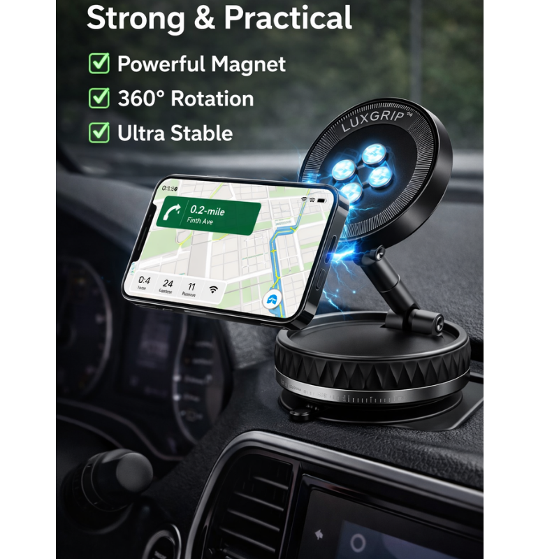 LuxGrip™ Elite – Premium Magnetic Car Mount
