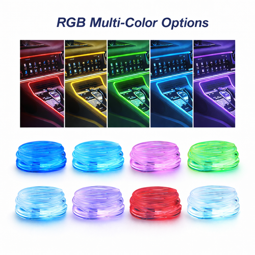 2M-5M RGB Car Interior LED Light Strip (USB + App Control Ambient Light)