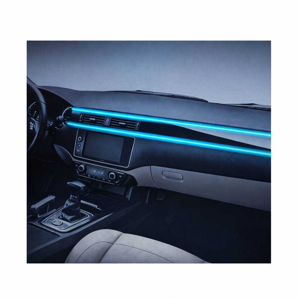 2M-5M RGB Car Interior LED Light Strip (USB + App Control Ambient Light)
