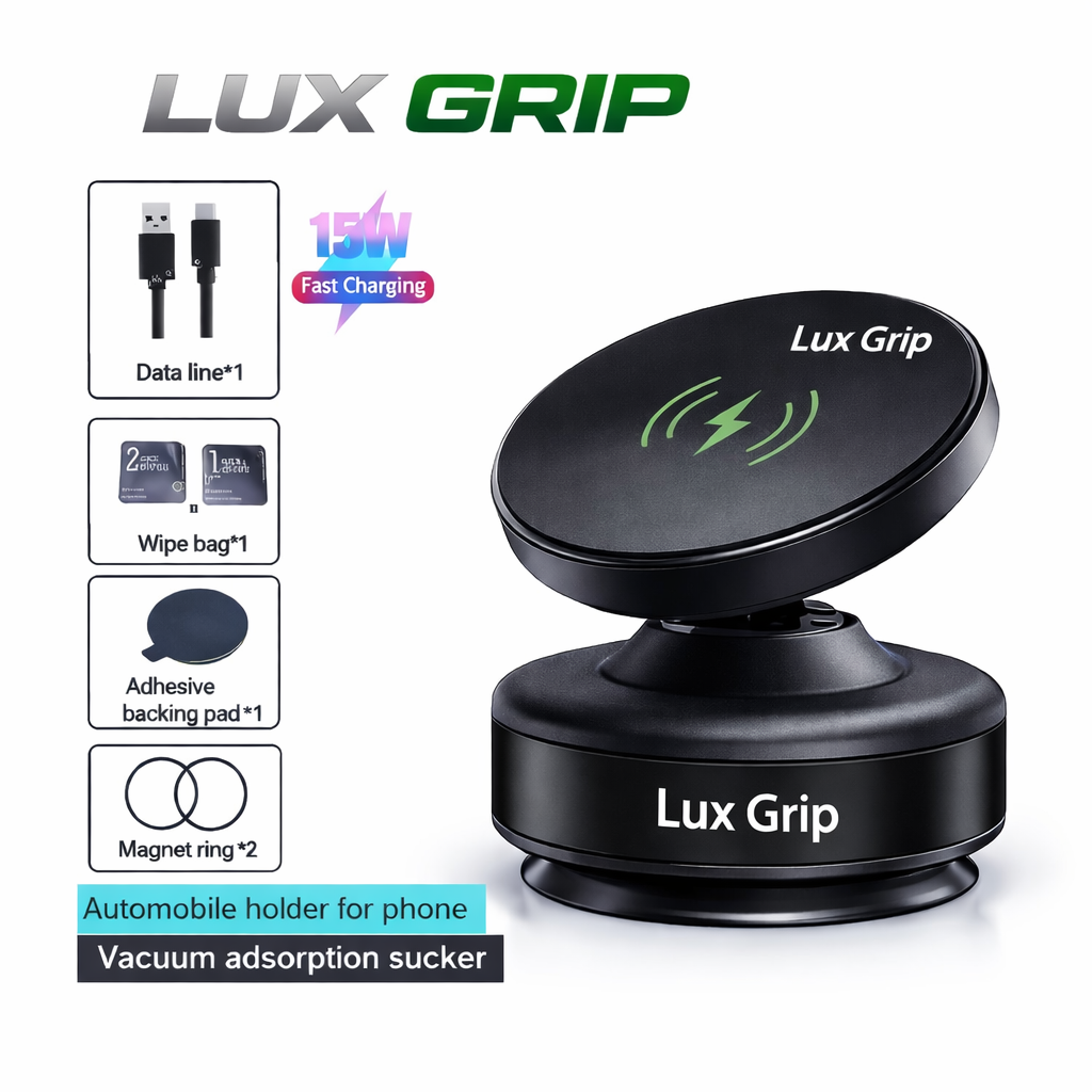 Lux Grip Pro – 360° Magnetic Vacuum Car Phone Mount