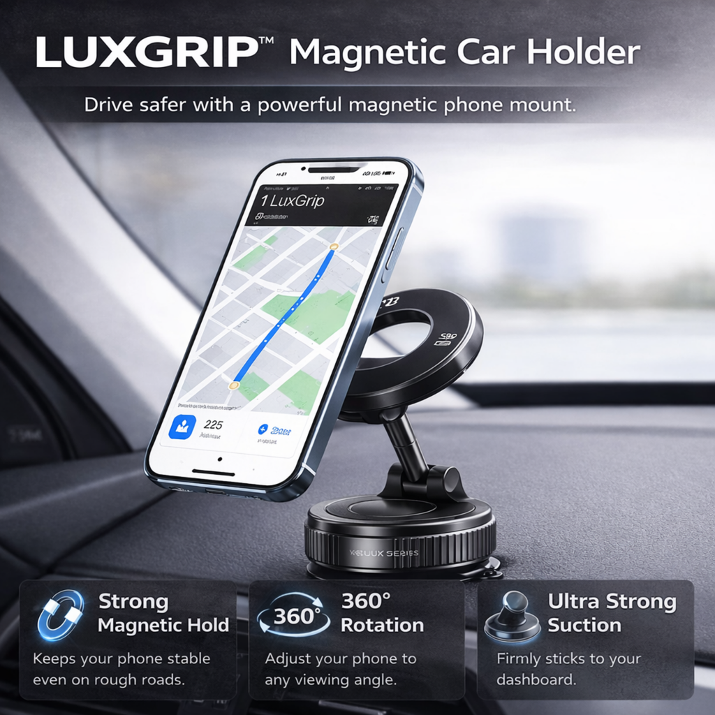 LuxGrip™ Standard – Magnetic Car Phone Mount