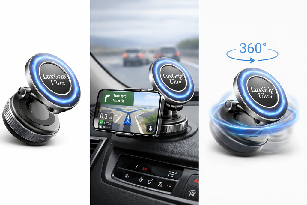 LuxGrip™ Ultra – 360° Magnetic Car Mount