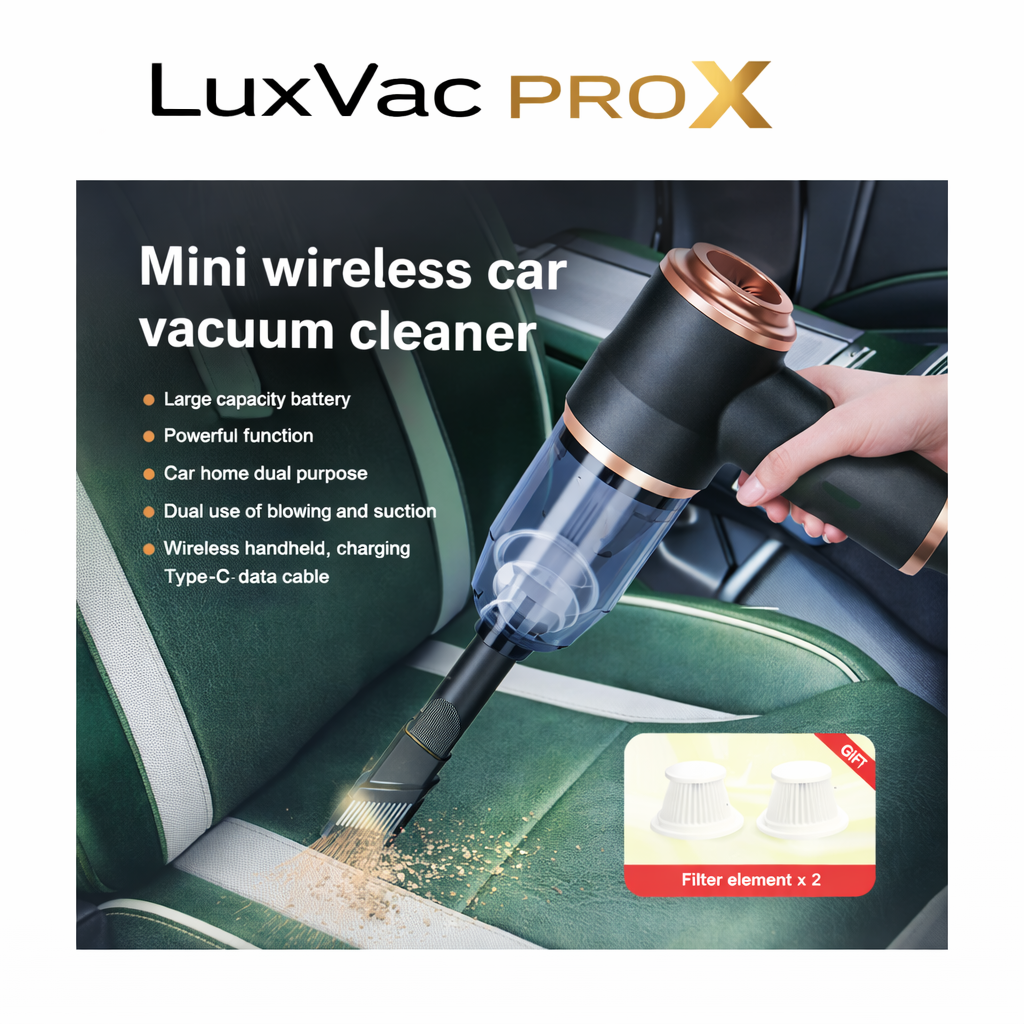 LuxVac Pro X – Wireless Handheld Vacuum Cleaner for Car & Home