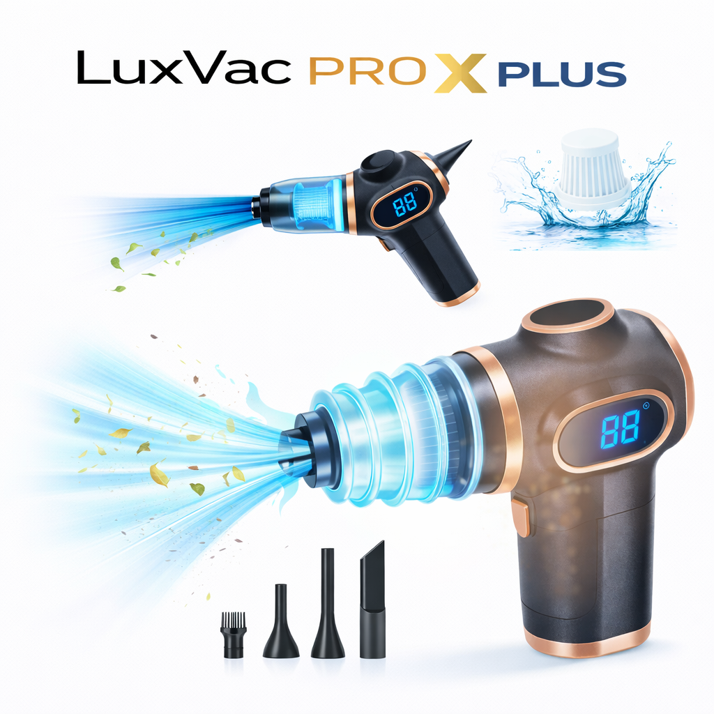 LuxVac Pro X Plus – Wireless High Power Car & Home Vacuum Cleaner