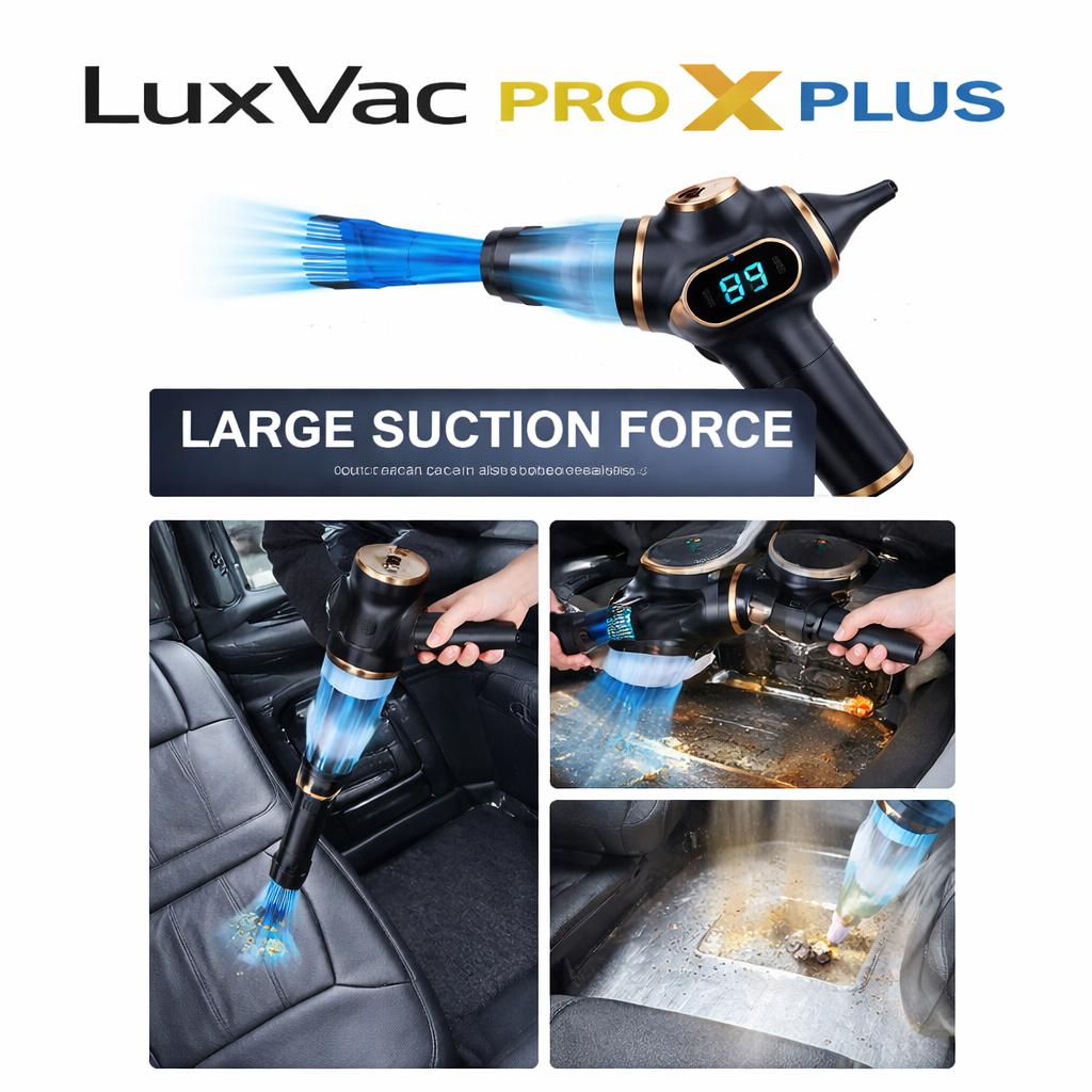 LuxVac Pro X Plus – Wireless High Power Car & Home Vacuum Cleaner